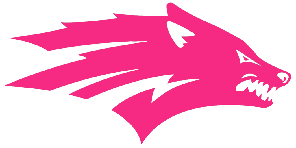 Nevada Wolf Pack HOT PINK Team Logo Premium DieCut Vinyl Decal PICK SIZE