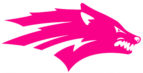 Nevada Wolf Pack Hot Pink Team Logo Premium DieCut Vinyl Decal PICK SIZE