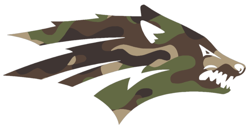 Nevada Wolf Pack Woodland Camo Camouflage Team Logo Premium DieCut Vinyl Decal PICK SIZE