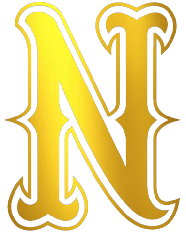 Nevada Wolf Pack GOLD CHROME MIRROR N Logo Premium DieCut Vinyl Decal PICK SIZE
