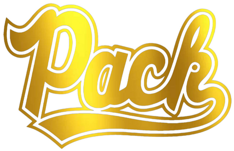 Nevada Wolf Pack GOLD CHROME MIRROR Script Logo Premium DieCut Vinyl Decal PICK SIZE