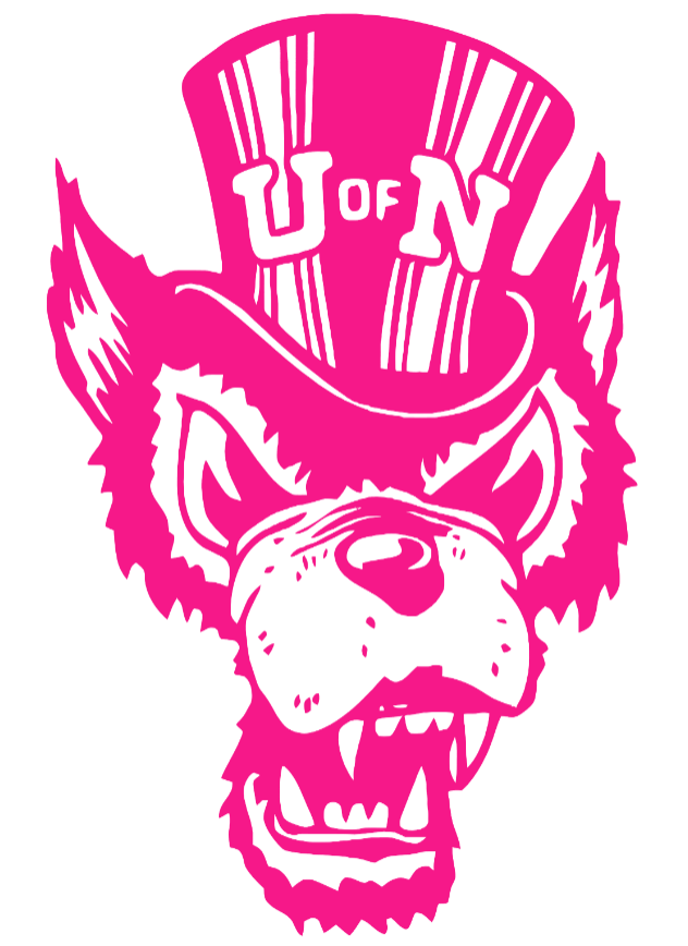 Nevada Wolf Pack Hot Pink Retro Throwback Logo Premium DieCut Vinyl Decal PICK SIZE