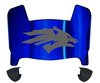 Nevada Wolf Pack Mini Football Helmet Visor Shield w/ Clips - PICK VISOR & LOGO COLOR - SportsJewelryProShop
