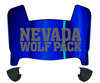 Nevada Wolf Pack Mini Football Helmet Visor Shield w/ Clips - PICK VISOR & LOGO COLOR - SportsJewelryProShop