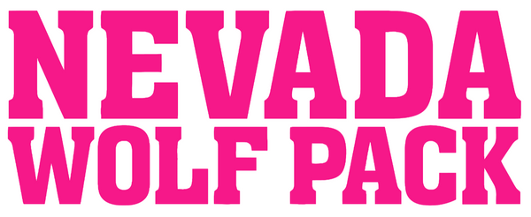 Nevada Wolf Pack Hot Pink Team Name Logo Premium DieCut Vinyl Decal PICK SIZE