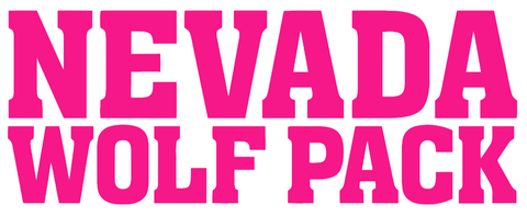 Nevada Wolf Pack Hot Pink Team Name Logo Premium DieCut Vinyl Decal PICK SIZE