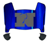 Nevada Wolf Pack Mini Football Helmet Visor Shield w/ Clips - PICK VISOR & LOGO COLOR - SportsJewelryProShop
