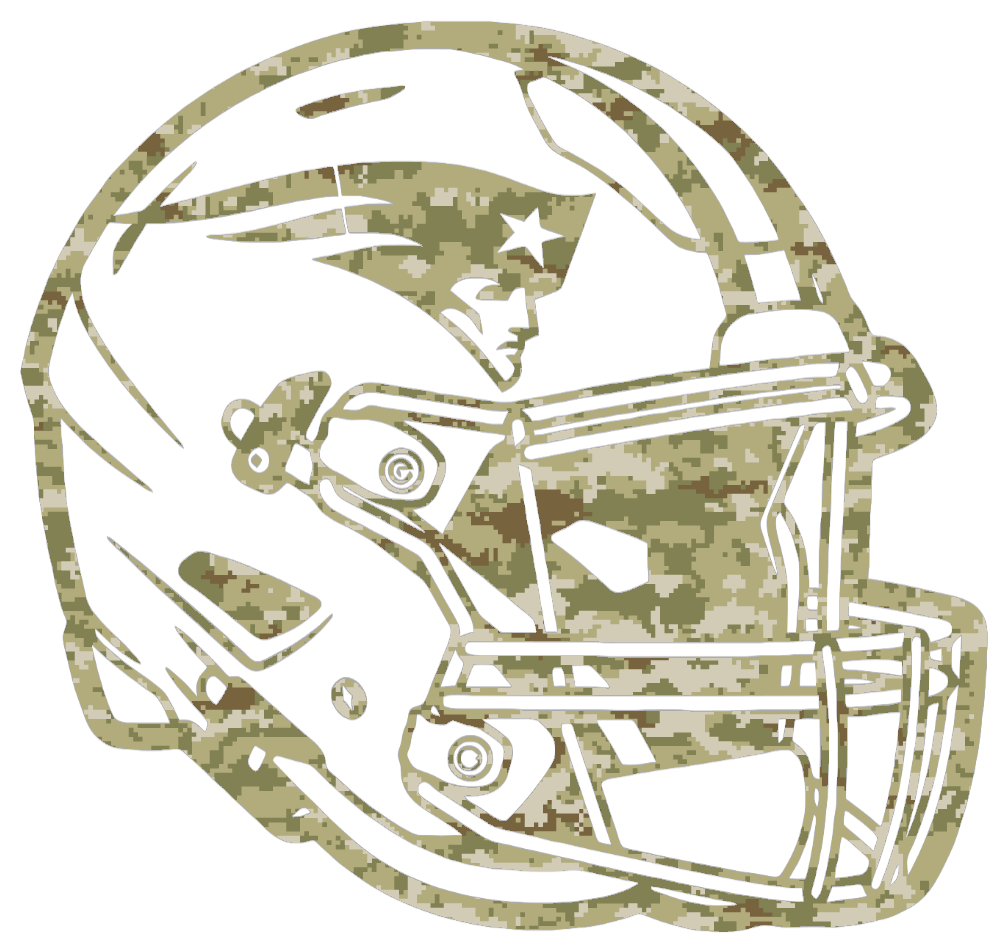 New England Patriots Football Helmet Salute to Service Camouflage Camo Vinyl Decal PICK SIZE