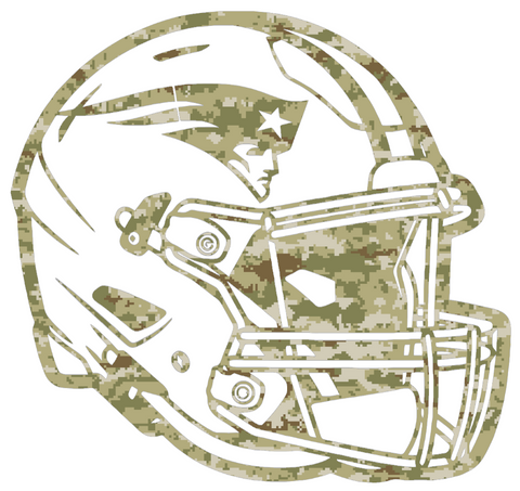 New England Patriots Football Helmet Salute to Service Camouflage Camo Vinyl Decal PICK SIZE