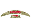 New England Patriots MIDI Mid Size SpeedFlex Football Helmet Front & Back Bumper Decal Set - Pick Color