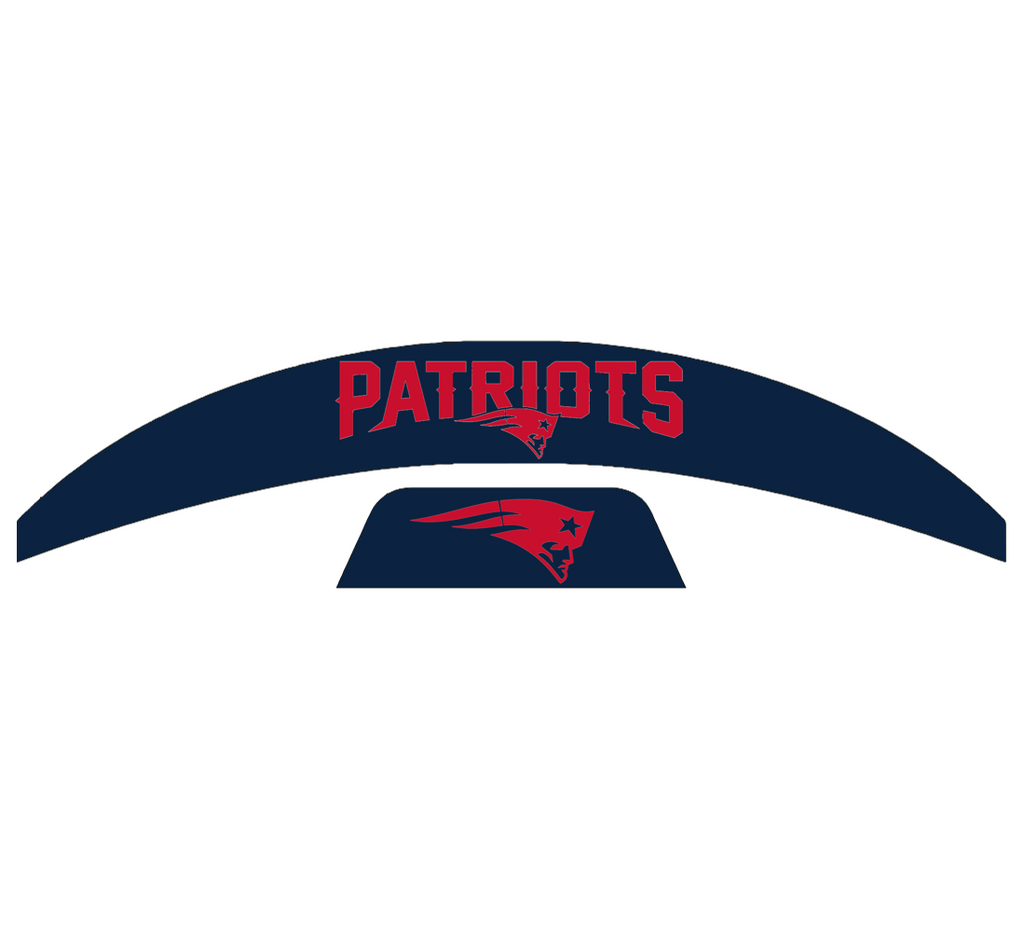 New England Patriots MIDI Mid Size SpeedFlex Football Helmet Front & Back Bumper Decal Set - Pick Color