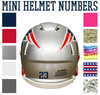 New England Patriots Jersey Style Vinyl Number Decal Sheet Set of 50 #0-9 - Pick Color & Size