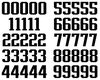 New England Patriots Jersey Style Vinyl Number Decal Sheet Set of 50 #0-9 - Pick Color & Size