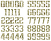 New England Patriots Jersey Style Vinyl Number Decal Sheet Set of 50 #0-9 - Pick Color & Size