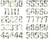 New England Patriots Jersey Style Vinyl Number Decal Sheet Set of 50 #0-9 - Pick Color & Size