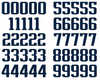 New England Patriots Jersey Style Vinyl Number Decal Sheet Set of 50 #0-9 - Pick Color & Size