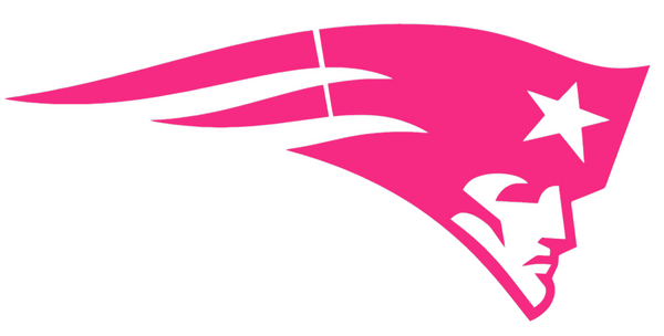New England Patriots HOT PINK Team Logo Premium DieCut Vinyl Decal PICK SIZE