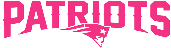 New England Patriots Hot Pink Team Name Logo Premium DieCut Vinyl Decal PICK SIZE