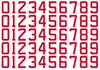 New Jersey Devils Helmet Jersey Style Vinyl Number Decal Sheet Set of 50 #0-9 - Pick Color & Size