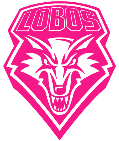 New Mexico Lobos Hot Pink Alternate Team Logo Premium DieCut Vinyl Decal PICK SIZE