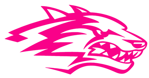 New Mexico Lobos Hot Pink Alternate Logo Premium DieCut Vinyl Decal PICK SIZE