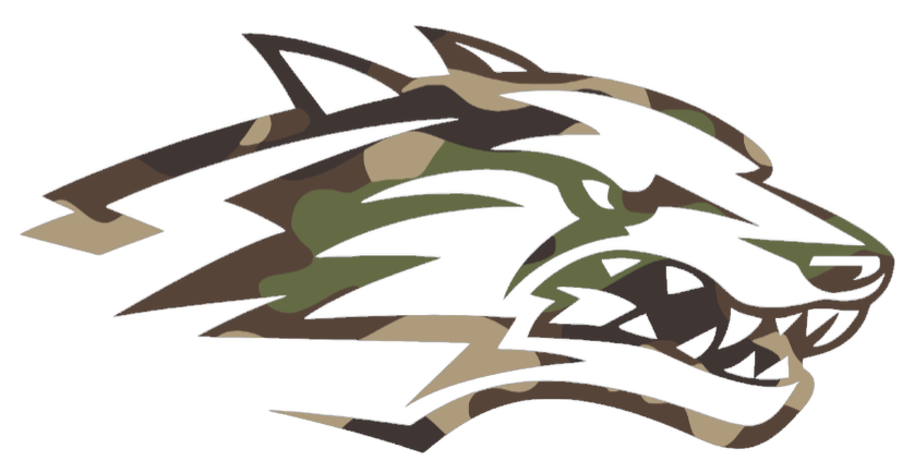 New Mexico Lobos Woodland Camo Camouflage Alternate Logo Premium DieCut Vinyl Decal PICK SIZE