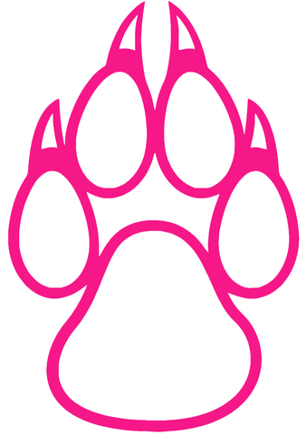 New Mexico Lobos Hot Pink Paw Print Logo Premium DieCut Vinyl Decal PICK SIZE