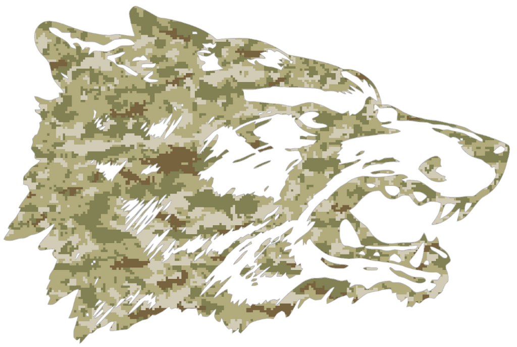 New Mexico Lobos Retro Throwback Salute to Service Camouflage Camo Vinyl Decal PICK SIZE