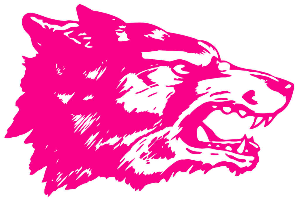 New Mexico Lobos Hot Pink Retro Throwback Premium DieCut Vinyl Decal PICK SIZE