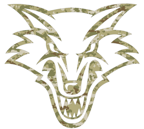 New Mexico Lobos Team Logo Salute to Service Camouflage Camo Vinyl Decal PICK SIZE