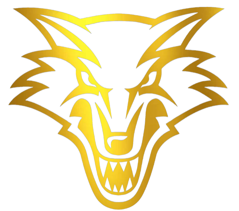 New Mexico Lobos GOLD CHROME MIRROR Team Logo Premium DieCut Vinyl Decal PICK SIZE