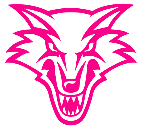 New Mexico Lobos Hot Pink Team Logo Premium DieCut Vinyl Decal PICK SIZE
