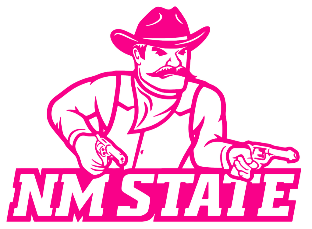 New Mexico State Aggies Hot Pink Alternate Logo Premium DieCut Vinyl Decal PICK SIZE