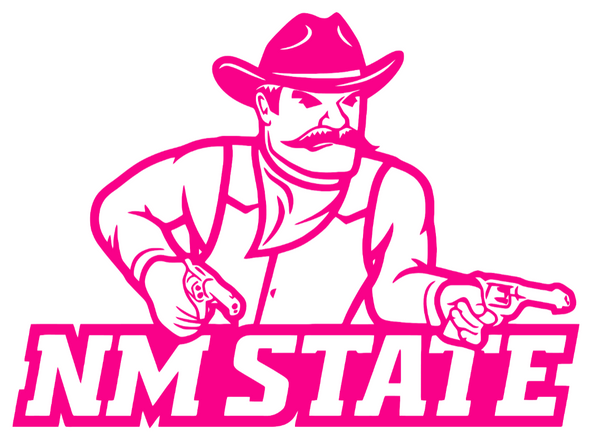 New Mexico State Aggies Hot Pink Alternate Logo Premium DieCut Vinyl Decal PICK SIZE
