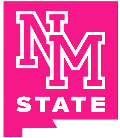 New Mexico State Aggies Hot Pink Retro Throwback Logo Premium DieCut Vinyl Decal PICK SIZE