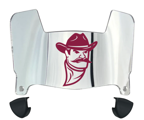 New Mexico State Aggies Mini Football Helmet Visor Shield w/ Clips - PICK VISOR & LOGO COLOR