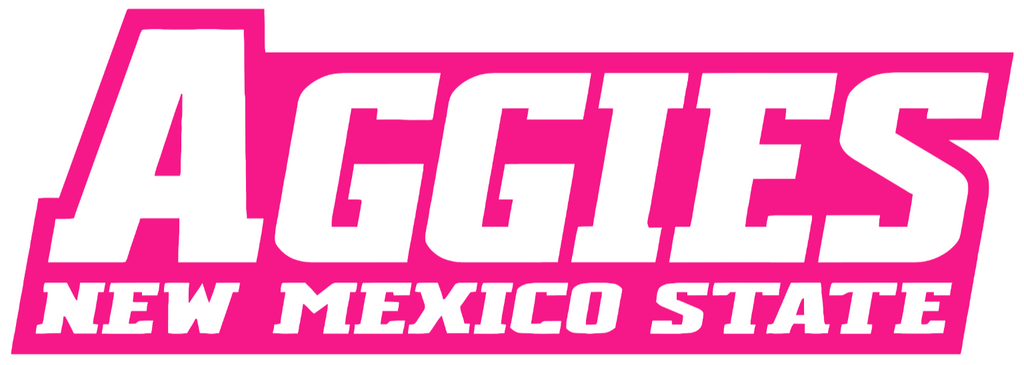 New Mexico State Aggies Hot Pink Team Name Logo Premium DieCut Vinyl Decal PICK SIZE