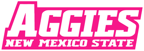 New Mexico State Aggies Hot Pink Team Name Logo Premium DieCut Vinyl Decal PICK SIZE