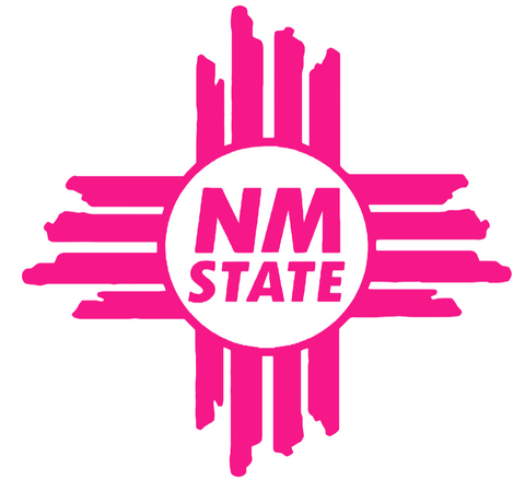 New Mexico State Aggies Hot Pink Zia Logo Premium DieCut Vinyl Decal PICK SIZE