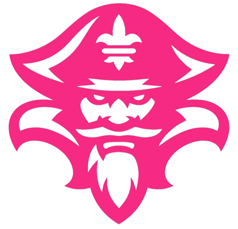 New Orleans Privateers HOT PINK Team Logo Premium DieCut Vinyl Decal PICK SIZE