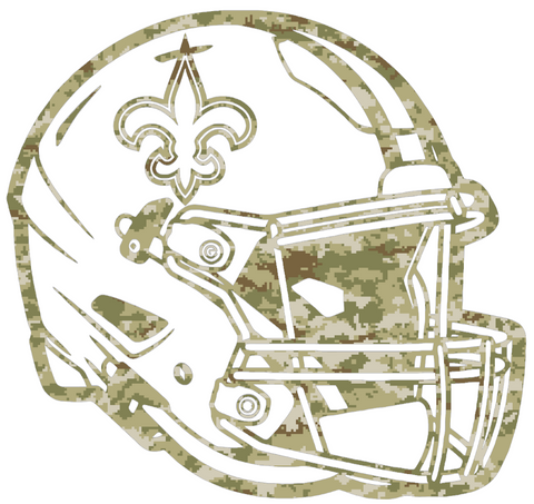 New Orleans Saints Football Helmet Salute to Service Camouflage Camo Vinyl Decal PICK SIZE