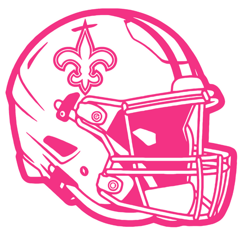 New Orleans Saints HOT PINK Football Helmet Premium DieCut Vinyl Decal PICK SIZE