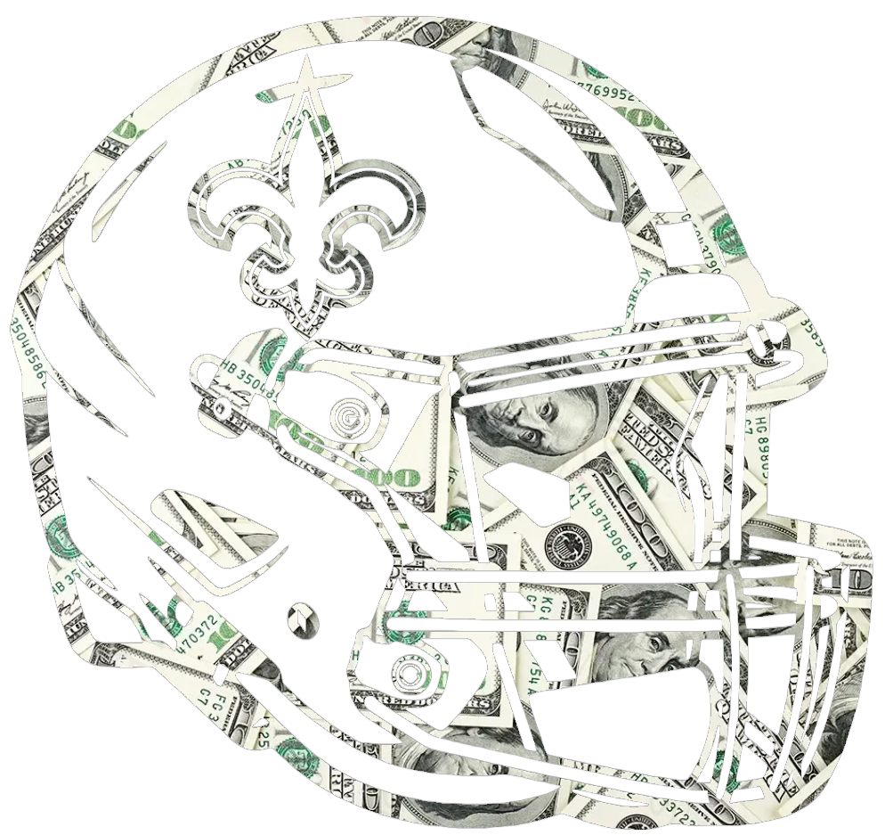 New Orleans Saints Football Helmet Money Print Premium DieCut Vinyl Decal PICK SIZE