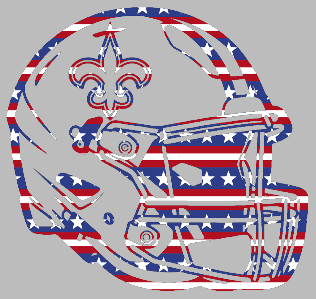 New Orleans Saints Football Helmet Stars & Stripes USA American Flag Vinyl Decal PICK SIZE
