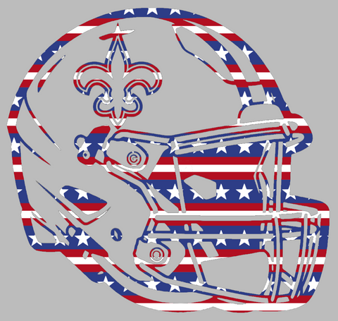 New Orleans Saints Football Helmet Stars & Stripes USA American Flag Vinyl Decal PICK SIZE