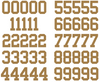 New Orleans Saints Jersey Style Vinyl Number Decal Sheet Set of 50 #0-9 - Pick Color & Size