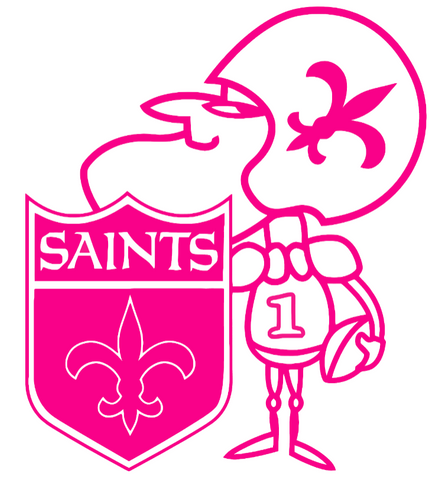 New Orleans Saints Hot Pink Retro Throwback Logo Premium DieCut Vinyl Decal PICK SIZE