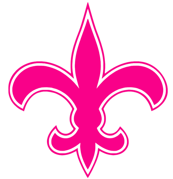 New Orleans Saints Hot Pink Retro Throwback Logo Premium DieCut Vinyl Decal PICK SIZE