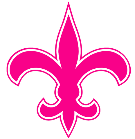 New Orleans Saints Hot Pink Retro Throwback Logo Premium DieCut Vinyl Decal PICK SIZE