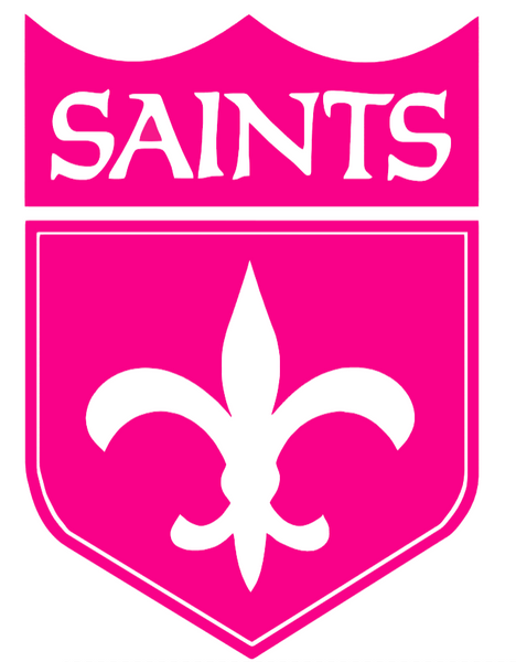 New Orleans Saints Hot Pink Retro Throwback Logo Premium DieCut Vinyl Decal PICK SIZE